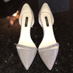 Gorgeous grey suede studded pumps
